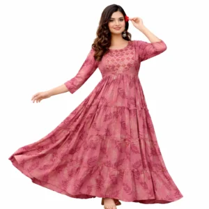elegant floral anarkali gown (copy)