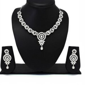 Alloy Rhodium White Jewel Set